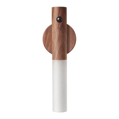 Rechargeable Human Body Induction Night Light Magnetic Motion Sensor Wood Wall Lamp Cabinet Light for Kitchen Stairs Wardrobe